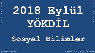 2018 Eylül YÖKDİL  Sosyal Bil  Part 02 Grammar [upl. by Brina]