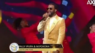 Fally Ipupa et M Pokora Juste une fois Prestation au diner de Gala pour la fondation Ivoirienne [upl. by Inaffets407]