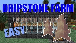 Dripstone Farm Minecraft  Easy Automatic Pointed Dripstone Farm  Make infinite Lava Farm [upl. by Chill882]