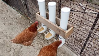 Comedero para GALLINAS y POLLOS Fácil de hacer en PVC [upl. by Maurene]