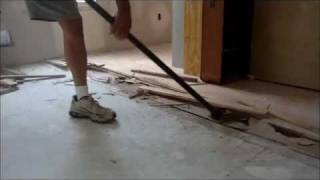 Gutster Flooring Bar  Fastest way to remove hardwood flooring and subfloor [upl. by Phenice509]