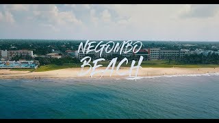 Negombo Beach  Aerial views Sri Lanka [upl. by Nosdivad]