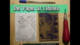 Taller de Linograbado 02x03  Cómo Transferir tu Diseño del Papel al Linóleo [upl. by Ahsayn]