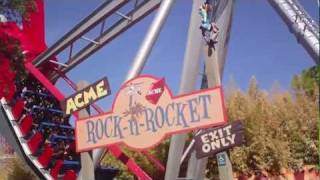 Wylie Coyote Ride SIX FLAGS OVER TEXAS Rock N Rocket [upl. by Anihsak]