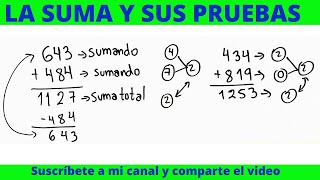 LA SUMA Y SUS 2 PRUEBAS LA EXCLUSION DEL 9 Y LA RESTA [upl. by Terzas500]