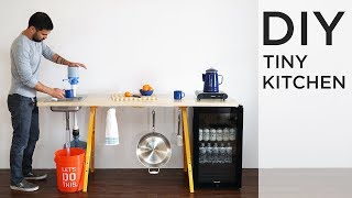 DIY Tiny Kitchen  The perfect for DIY Kitchen for Camping [upl. by Trebuh48]