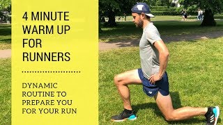 Runners Warm Up Routine  Quick and Easy  4 minutes  Dynamic Stretches for Runners [upl. by Iznil722]