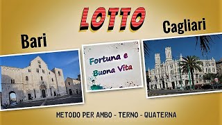 LOTTO Tutorial  1 Parte per Ambo Terno e Quaterna su BARI e CAGLIARI [upl. by Yerffe]