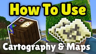 How To Use Maps and Cartography Tables In Minecraft Full Tutorial For Java and Bedrock [upl. by Attiuqihc364]