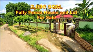 HOUSE and LOT FOR SALE PROPERTY 149 2096 SQM FULLY FENCE PERIMETER TCT DOLORES QUEZON [upl. by Heeley]