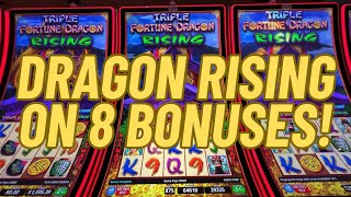 slots POV 🐉 Triple Fortune Dragon Rising — BONUS PLAY — My 875 bonus was very disappointing Why [upl. by Essenaj]