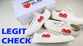 Real vs Fake Comme des Garcons Converse Chuck Taylor CDG LEGIT CHECK [upl. by Cornall]