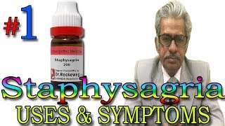 Homeopathy Medicine STAPHYSAGRIA Part 1 in Hindi  Uses amp Symptoms by Dr P S Tiwari [upl. by Lovich]