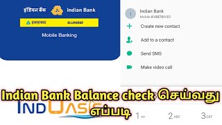 How to indian bank account balance check in tamil [upl. by Einner]