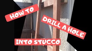 HOW TO DRILL INTO STUCCO WALL AND INSTALL WALL MOUNT [upl. by Toinette]