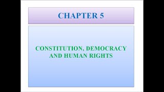 Civic chapter 5 Constitution democracy and human rights full vedio [upl. by Landan]