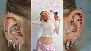 New piercings and changing jewellery  Vlog [upl. by Av]