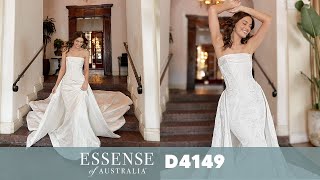 FitandFlare Wedding Dress with Overskirt  Essense of Australia D4149 [upl. by Nepets]