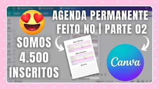 Agenda Permanente no Canva Gratuito  Parte 01 [upl. by Adella11]