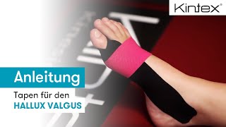 Tapen für den Hallux Valgus  Kintex® Anleitung zum Kinesiologie Tapen [upl. by Harrus413]