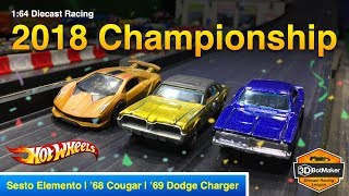 2018 Championship Race  3DBotMaker Diecast Racing League Hot Wheels [upl. by Richey527]