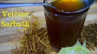 Homemade Vetiver drink Khus syrup and sarbath for sleep [upl. by Artemisa436]