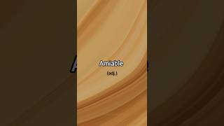 Amiable meaning and usage shortsviral shorts learnenglish english [upl. by Norrat]