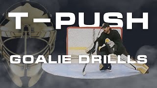 Mastering Goalie Movement TPush vs Shuffle  Essential Drills for Hockey Coaches [upl. by Nnaecarg]