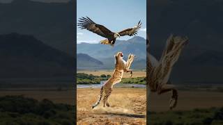 The leopard tries to catch the eagle but the eagle catches the leopard [upl. by Enait]