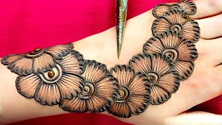 New stylish front hand mehndi design  Easy mehndi design  Simple mehndi  mehndi design  Mehndi [upl. by Yasdnyl]