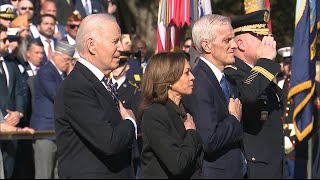 Kamala Harris Joins President Biden at Veterans Day Ceremony [upl. by Gerick]