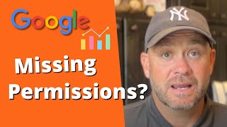 How to Fix Google Analytics Missing Permissions Error STEP by STEP [upl. by Ansley]