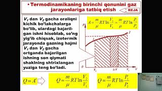 24 Termodinamika qonunlari 2024 25 [upl. by Obla]