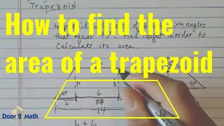 How to Find Area of a TRAPEZOID  Trapezoid with Bases of 6 and 14 with Angles of 45 degrees [upl. by Ddet344]