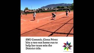 SNU Commit Ciena Pérez hits a two run home run to help her team win the District title [upl. by Cahan737]