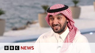 Saudi Arabia sports minister calls ‘sportswashing claims very shallow  BBC News [upl. by Lampert]