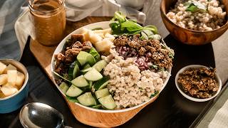 Fig amp Barley Grain Bowl  Make Ahead High Protein Lunch Ideas [upl. by Ralyt]