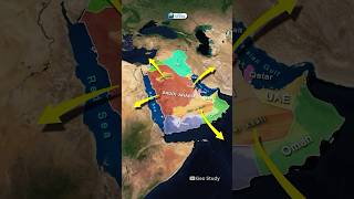 Saudi Arabia Through Map Animation  World Geography geography mapanimation geostudy [upl. by Herrick348]