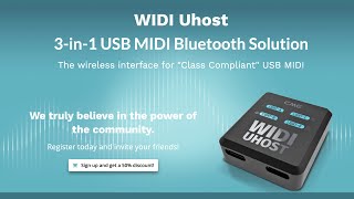 CME WIDI Uhost 3 Minute Test Video Prototype I  April 2021  Wireless MIDI Bluetooth MIDI USB MIDI [upl. by Jammin193]