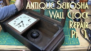 Antique Seikosha Wall Clock Repair Pt 1 [upl. by Hsot446]