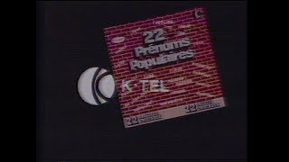 KTel 22 Prénoms Populaires Publicité Québec [upl. by Naitsirk]