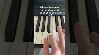 how to play tolerate it on piano • piano [upl. by Draw]