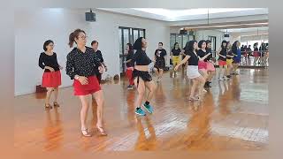 CONGA Line Dance demo by Ladies Line Dance amp ch3n [upl. by Pappano]