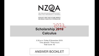 Suboptimal Playz  2022 NZQA Scholarship Calculus Speedrun [upl. by Otaner]