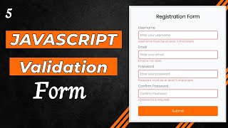 JavaScript Validation in HTML Registration Form  JS Implementation javascript [upl. by Aicelet44]