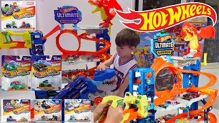 Hot Wheels City ULTIMATE TREX TRANSPORTER vs ULTIMATE GARAGE DRAGÃO Racer Verse 2024 [upl. by Euqinom]