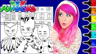 Coloring PJ Masks Catboy Owlette amp Gekko Coloring Page  Ohuhu Art Markers [upl. by Hodgson]