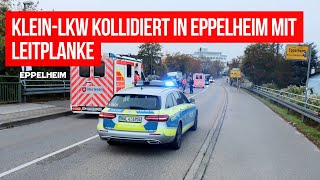 Unfall in Eppelheim KleinLkw prallt gegen Leitplanke  Fahrer verletzt [upl. by Knapp]