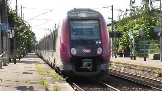 Z50000 NAT  A la gare de Pierrelaye sur la ligne H du Transilien [upl. by Ahsia196]