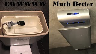 BT 2000s Niagara Flapperless toilet amp Global Hand Dryers at Divi Aruba Resort Oranjestad Aruba [upl. by Abrahams]